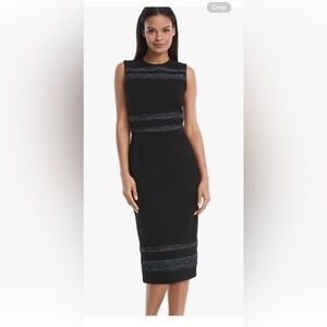 WHBM Elegant Black Sleeveless Dress & matching crossbody bag